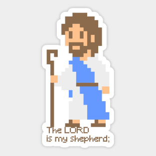 Pixel Jesus Sticker